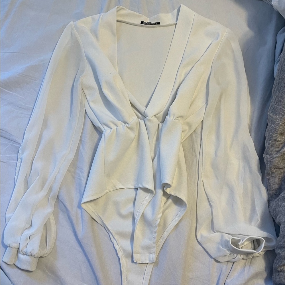Boohoo long sleeve bodysuit mesh arms - Picture 4 of 10